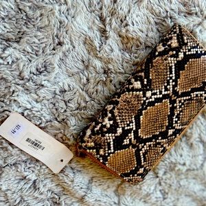 Snakeskin print wallet